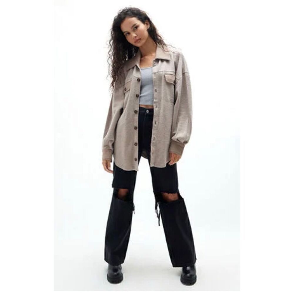 PacSun Homecoming Button Down Fleece Women’s Shirt XS